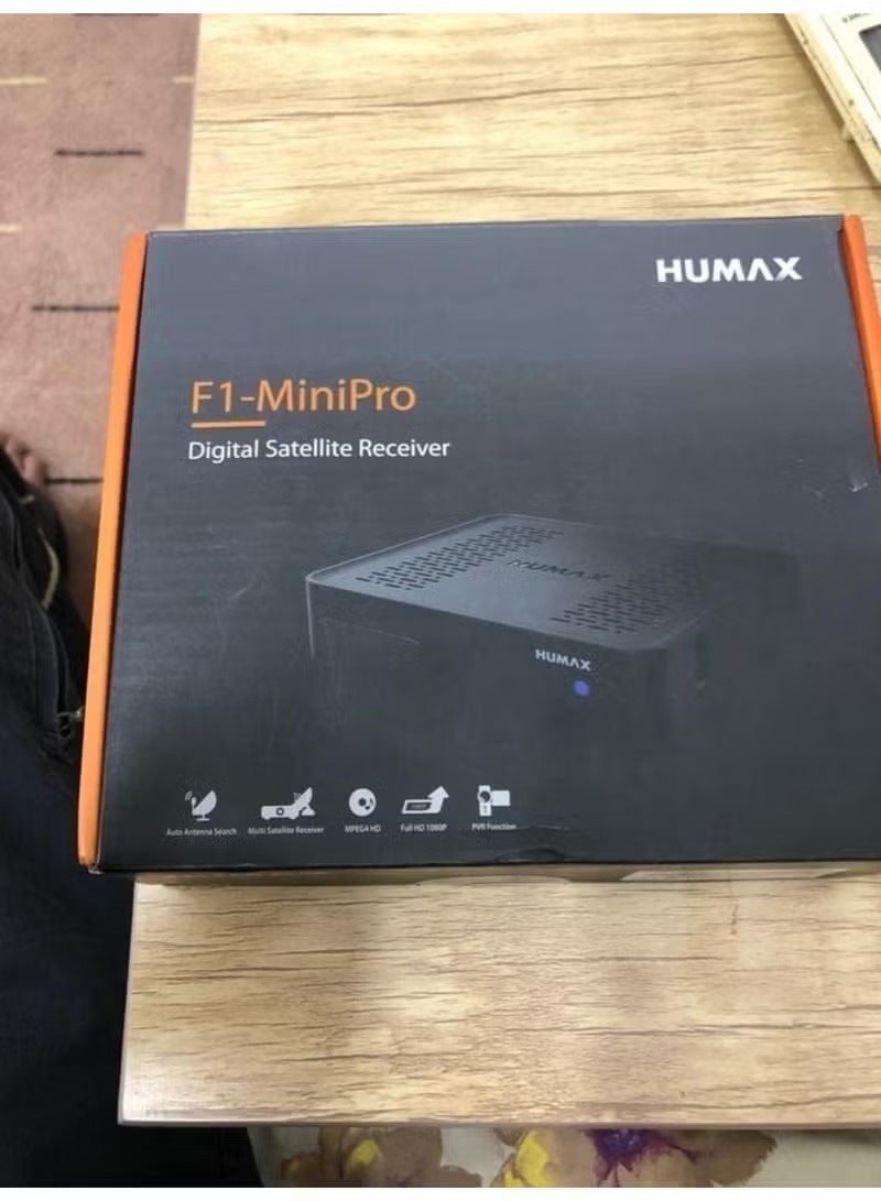 هيوماكس جهاز استقبال الأقمار الصناعية Humax F1 Mini Pro HD مع تسجيل USB، ودعم موسع الأشعة تحت الحمراء، وقائمة متعددة اللغات، وجهاز فك تشفير تلفزيوني رقمي صغير الحجم لمشاهدة سلسة - Image 2